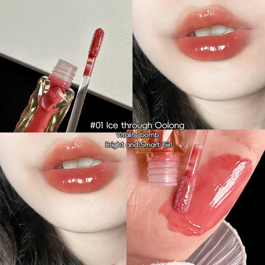 Lip gloss con tono bajo en color