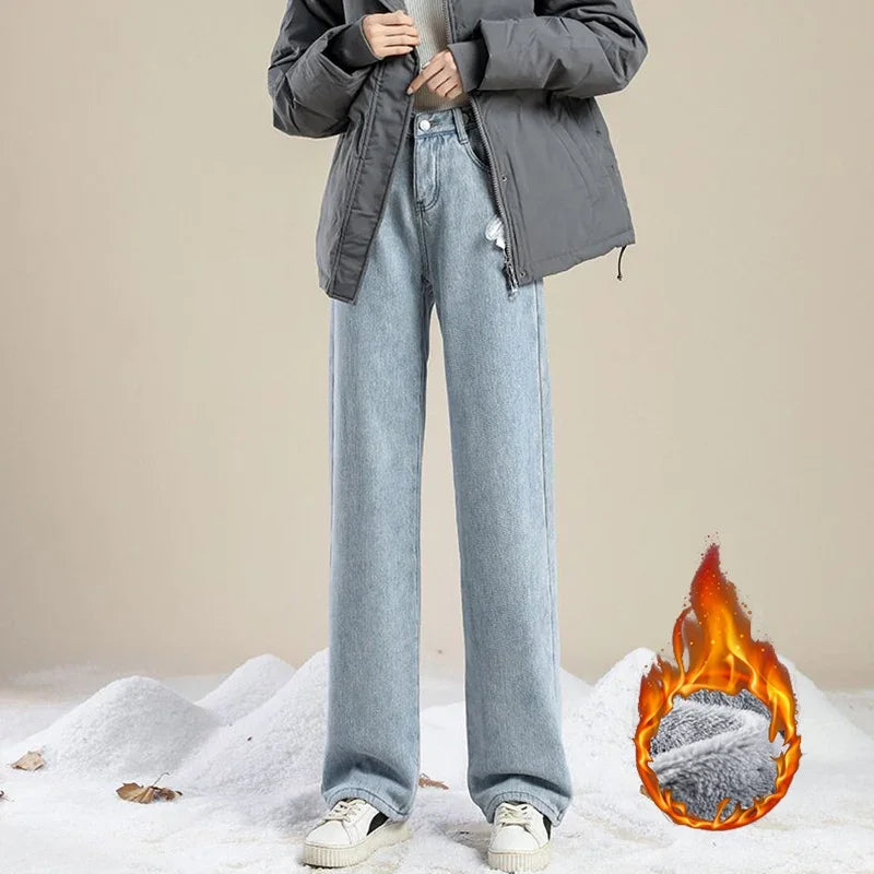 Jeans fashion corte recto termicos . Ideales para el invierno