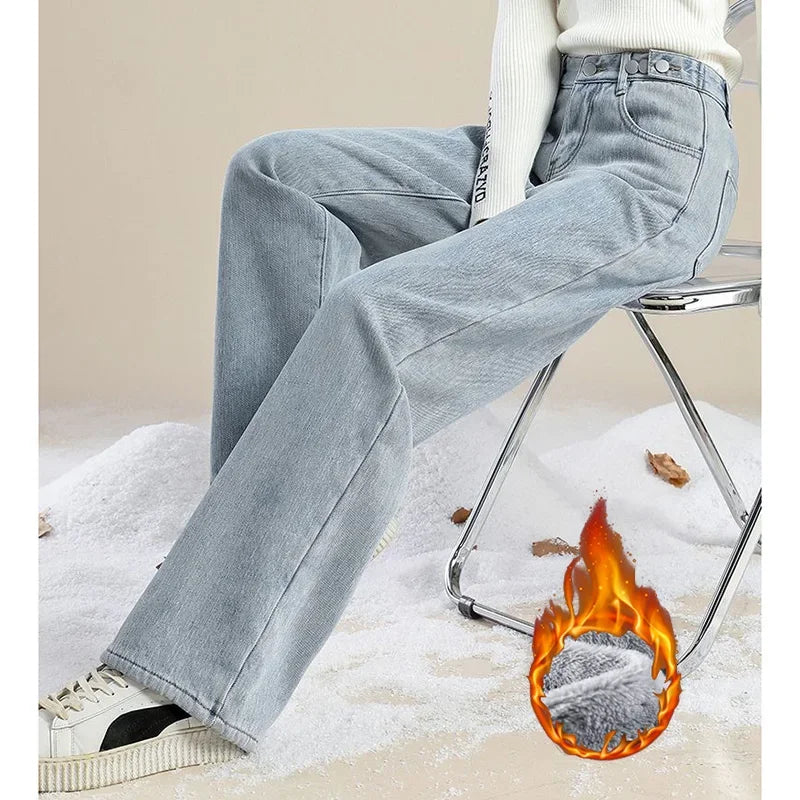 Jeans fashion corte recto termicos . Ideales para el invierno